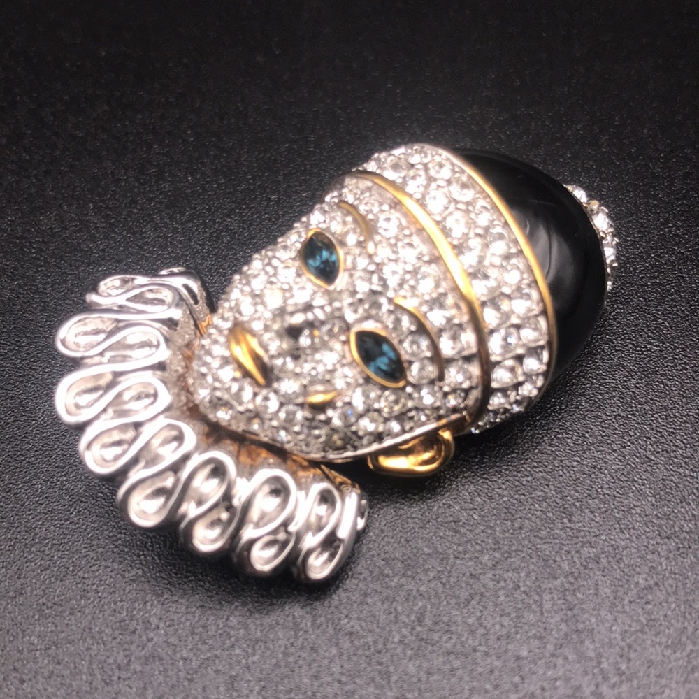 Vintage SWAROVSKI 1999 Pierrot brooch pin